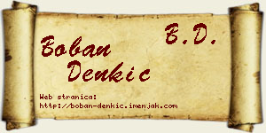 Boban Denkić vizit kartica